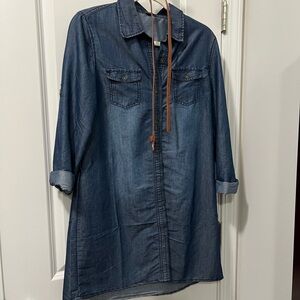 Denim Shirt Dress with belt